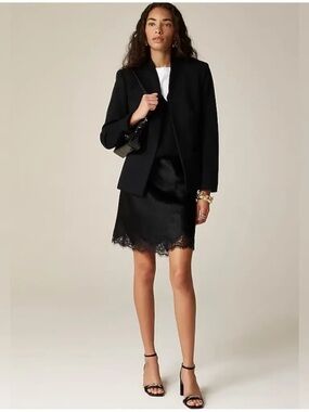 J. Crew Black Labeled 365 collarless blazer size 12